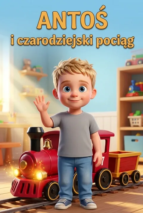 Okładka spersonalizowanej książki z imieniem Antoś w tytule
